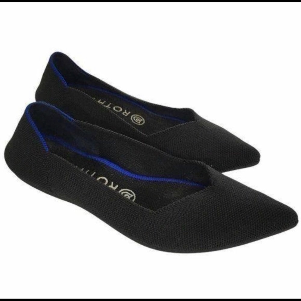 Rothy’s The Point Solid Black Flats